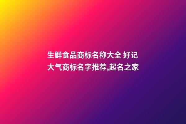 生鲜食品商标名称大全 好记大气商标名字推荐,起名之家-第1张-商标起名-玄机派